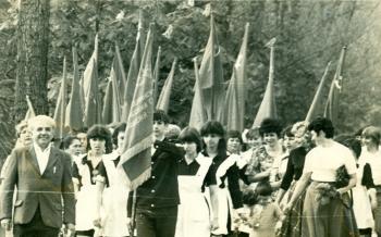 Шествие комсомольцев г. Абинск, 1970-ые годы